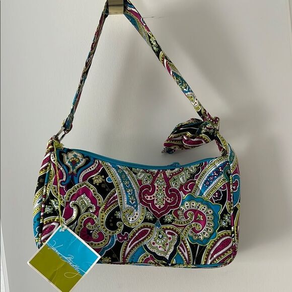 Vera Bradley Silk Limited Edition Daphne Vibrant Paisley Shoulder Bag NWT - Picture 6 of 12